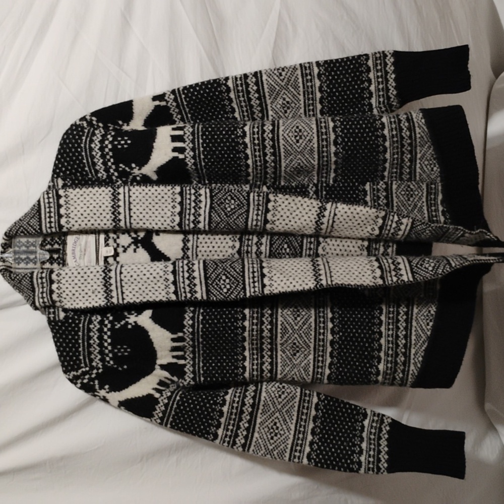 (D-4) SALE! Cambridge Lambswool Blend Open Cardigan Sweater Sz.M Hardly Worn